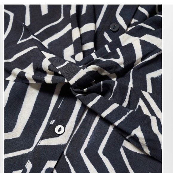 Mango | NWT Shirt Dress, Tropical Print - Size 14 - Picture 6 of 9